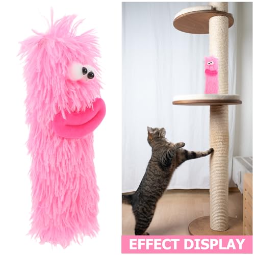 VICASKY Catnip Plush Toy for Cats Interactive Chew Play Pillow Safe Materials for Use Funny Cat Toy to Play and Engagement for Kittens - color: Pink