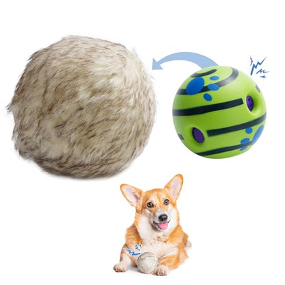 Nocciola Wobble Giggle Ball for Dogs, Interactive Dog Toys for Boredom, Squeaky Ball Dog Toys to Keep Them Busy, Pet Toys for Small Medium Large Dogs, Fun Giggle Sounds When Rolled or Shaken (S) - size: Small Size