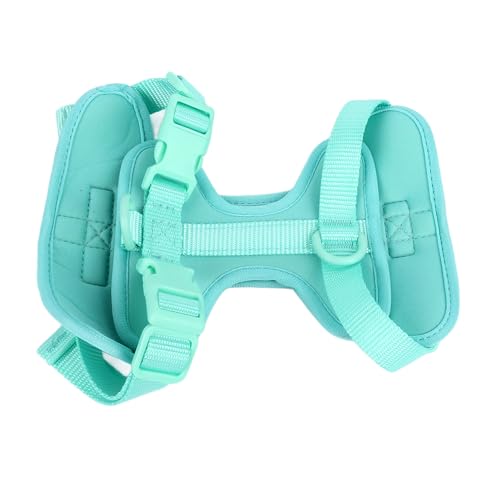 Adjustable Soft Breathable Escape Proof Dog Vest Harness, Pet Chest Harness for Small Dogs and Puppies, Bright Color Safety Design with Dual D Rings for Walking and (S) - color: Green