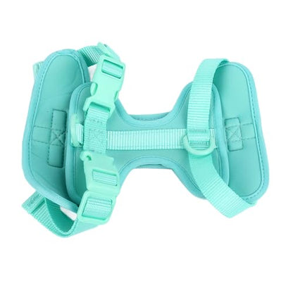 Adjustable Soft Breathable Escape Proof Dog Vest Harness, Pet Chest Harness for Small Dogs and Puppies, Bright Color Safety Design with Dual D Rings for Walking and (S) - color: Green