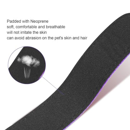 Dog Collars Adjustable for Medium Dogs,Heavy Duty Waterproof Dog Collar with Quick Release Buckle,Girl Boy Female Male Reflective Nylon Dog Collar with Soft Neoprene Padded,M,Purple - color: Purple, size: Medium