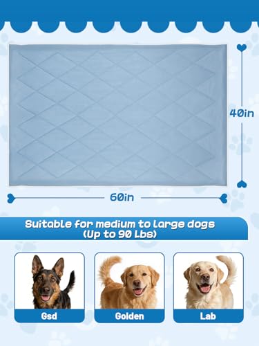 40x60in Large Cooling Blanket for Dogs - Machine Washable Soft Blanket with Q-MAX>0.4, Fits Medium Large Dogs, Summer Cooling Mat for Dog Kennel Car Seat Indoor Furniture Couch Sofa Protector - size: 40x60in