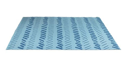 Fresh Kitty Durable XL Jumbo Foam Litter Mat – Phthalate and BPA Free, Water Resistant, Traps Litter from Box, Scatter Control, Easy Clean Mats – Blue Dash 40" x 25"