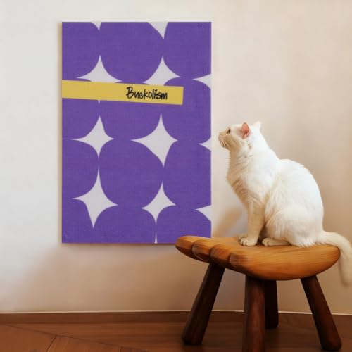 Wall Cat Scratcher for Indoor Cats - Reusable & Damage-Free Wall-Mounted Fabric Scratching, DIY for Furniture and Wall Protection (15.75''x23.62'', Purple Polka Dots) - color: 4.Purple Polka Dots