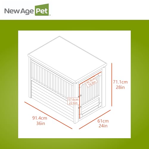 New Age Pet ecoFLEX Pet Crate/End Table, Large, Grey - color: Grey, size: 35.4"L x 24.0"W x 28.0"H