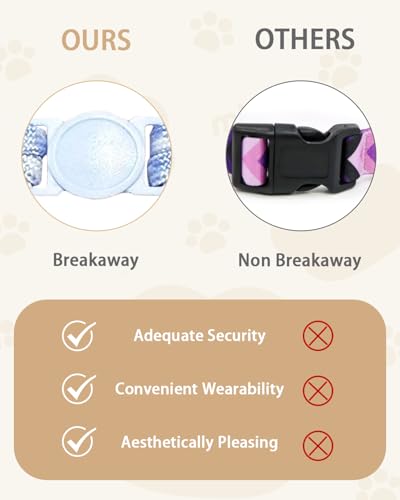 GoldTiger Beaded Cat Collar，Cute Cat Collar with Breakaway and Paw Print Pendant - Adjustable Bracelet Style for Medium to Small Cats, Size 7.87~11.81 Inches - color: blue