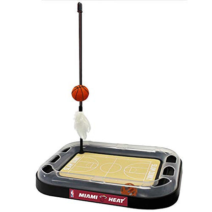 Miami Heat Basketball Cat Scratcher Toy - color: Miami Heat