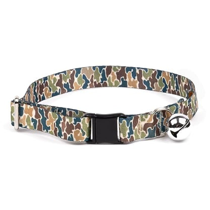 Country Brook Petz - Creekbottom Camo Cat Collar - Camouflage Collection Featuring Rugged Designs - color: Creekbottom Camo