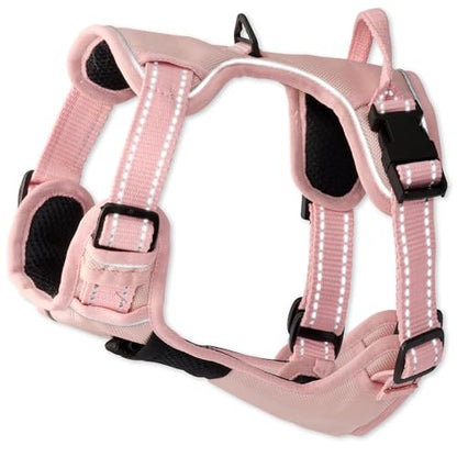 Pet Passion MAX - THE Hardy Reflective Harness, Pink, X-Large - color: PINK, size: X-Large (55-80 lbs)