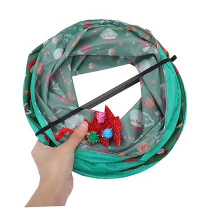 GALPADA Foldable Cat Tunnel Cube Interactive Pet Tunnel Toy for Cats and Kittens Playhouse for Indoor and Outdoor Fun Engaging Hideout and Resting