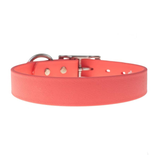 dogIDs Waterproof Soft Dog Collar - Odor Resistant, Safe, Comfortable, Durable, Adjustable, Made in The USA - Coral, 1 in X 16 in (Fits Neck Sizes: 15-19 in) - color: Coral, size: 1 in X 16 in (Fits Neck Sizes: 15-19 in)