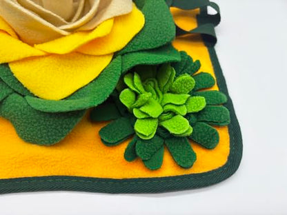 Rabbit Foraging Mat，Bunny Snuffle Mat for Hamsters Puzzle Toys Ferrets Interactive Feeding Mat for Guinea Pigs Hedgehog Chinchillas Small Animals Stress Relief (Yellow Green) - color: Yellow Green
