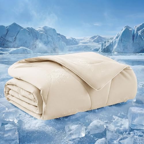 Bedsure Premium Cooling Blanket for Medium Dog - Q-MAX>0.5, Breathable Summer Washable Cold Pet Throw Blanket, Soft Durable Self Cooling Cat Mat for Hot Weather, Gentle Cream, 30x40 - color: Gentle Cream, size: M(30x40")