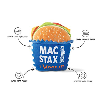 Fringe Studio Plush Dog Toy, MCDOGGLE’S MAC STAX, Wagsdale Dog Toy Collection (289738), Multi-Colored - color: Mac Stax