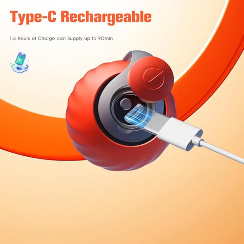2026 New Upgrade Speedy Tail Cat Toy, Smart Interactive Pet Toys Comes with 4 Tails, Reinforced Version of The Cat Toys Balls, Two Speed Adjustment (Orange) - color: Red