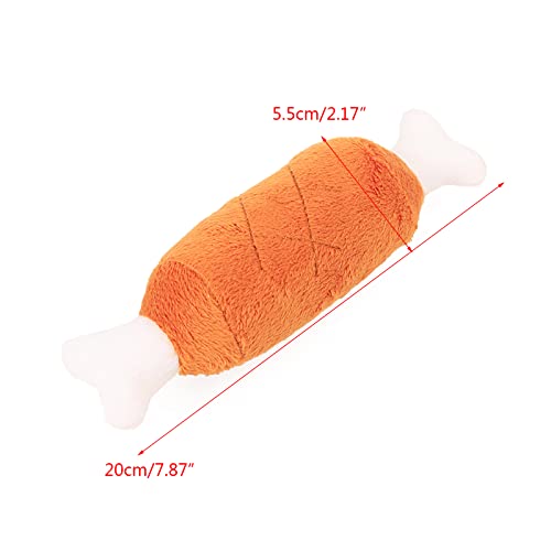 Dog Squeaky Toys, Dog Toys, Dog Chewing Toy for Aggressive Chewer Pet Plush Drumstick Toy Puppy Soft Teething Toy Dogs Cute Squeak Toy Pet Supplies