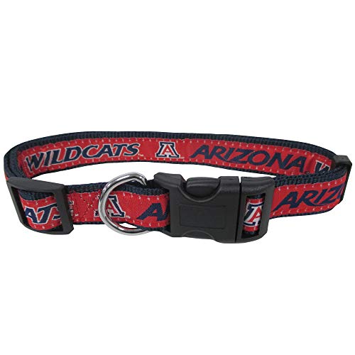 Pets First Collegiate PET Collar OLD VERSION Arizona Wildcats Dog Collar, Size Small. Best Sports Team Collar for Dogs & Cats. A Shiny & Colorful Dog & Cat Collar Licensed by The NCAA - color: Arizona Wildcats, size: Small