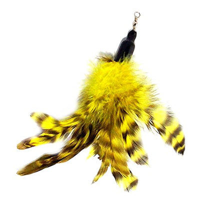 Pet Fit for Life Multi Piece Replacement Feathers Pack Plus Bonus Soft Furry Tail for Interactive Cat and Kitten Toy Wands… - style: 5 Feathers, 1 Tail