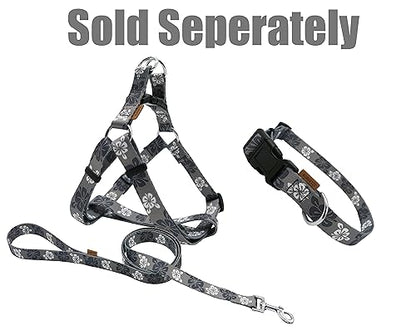 Dog Collar, Cute Floral Pattern, Soft and Adjustable Collar with Quick Release Buckle (XS (Neck 9-13", Width 3/8"), Hawaiian Grey) - color: Hawaiian Grey, size: XS (Neck 9-13", Width 3/8")
