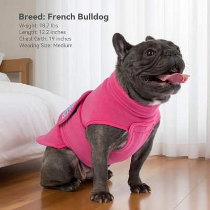 cyeollo XXL Dog Sweater, Fleece Doggy Sweaters Stretchy Turtleneck Doggie Sweatshirt Soft Warm Winter Coat Fall Autumn Pet Clothes for Large Dogs Girl, Pink 2XL - color: Pink, size: XX-Large