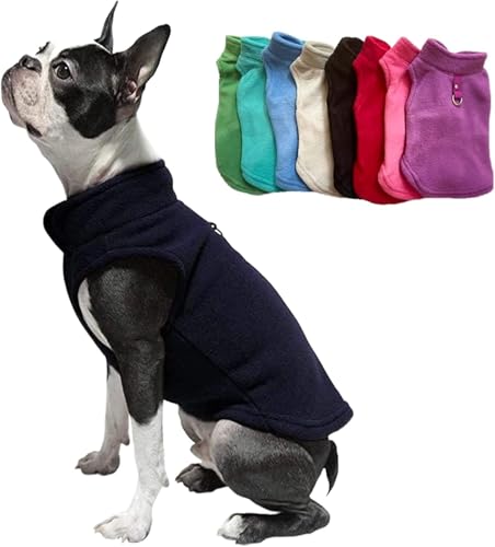 JACKO & CO - Fleece Vest Dog Sweater with Leash Ring - Soft, Warm & Lightweight Pullover Coat for Small & Medium Dogs, Puppies & Cats - Cozy Fall/Winter/Spring Pet Jacket (Black, XS 2-4lbs) - color: Black, size: XS (2-4lbs)