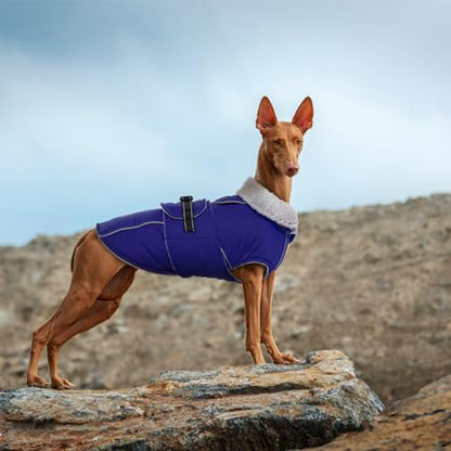 Lelepet Warm Dog Winter Coat Waterproof Dog Jacket with Adjustable Buckle & Leash Hole Reflective Pet Fleece Snowsuit Turtleneck Windproof Cold Weather Coats, Blue, XL - color: Blue, size: XL