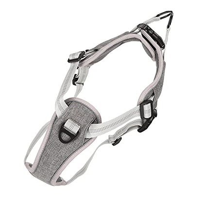 Adjustable No Pull Dog Harness, Reflective Vest Harness for Medium Large Dogs, Padded Chest and Back Support with Quick Lock Buckle, Outdoor Walking Harness for Night (M) - size: M
