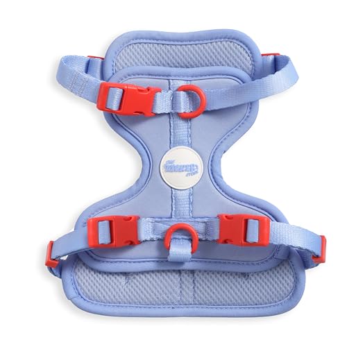 HNS1001E Arlo Small Adjustable Soft Padded No Pull Pet Harness with 3 Buckles and 3 Leash Clips, Sangria - color: Periwinkle, size: Small (Chest: 14 - 22")