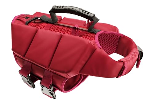 NOAH & PAW Dog Life Jacket, Human Standards Lifejacket Design, Dog Life Vest for Swimming and Boating, 3X Foam Support for Max Floating, Breathable Mesh, Salvavidas para Perros, Size S - size: S