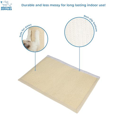 Best Pet Supplies Catify Cat Scratcher, Fun Interactive Scratchers, Posts, Poles, Claw Safe, Furniture Saver Indoor Play Support Natural Cat Behaviors Heavy Duty - Log (Cream), 22 x 17.28 - color: Beige Log