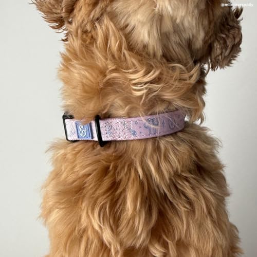 Lucy & Co. Magnificent Mermaid Pearl Dog Collar, Adjustable Durable Dog Collar with Cute Print, Small - color: Magnificent Mermaid, size: Small