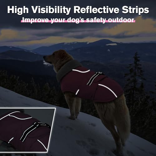 Lelepet Warm Dog Coats for Small Dogs Waterproof Dog Winter Jacket Reflective Pet Fleece Vest Windproof Cold Weather Coats with Adjustable Buckle & Leash Hole, Pink, S - color: Pink, size: S