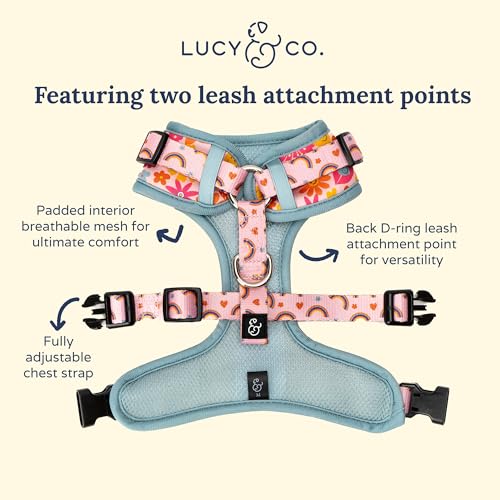 Lucy & Co. The Y2K Baby No-Pull Dog Harness - Size Small - Vest to Stop Pulling & Walk Easy - Comfortable Leash Training Product w/Adjustable Chest & Neck Straps - color: The Y2K Baby No-Pull Harness, size: Small