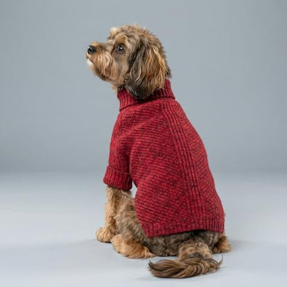 Fitwarm Knitted Turtleneck Dog Sweater, Thermal Dog Winter Clothes for Small Dogs Boy Girl, Holiday Pet Outfit, Heather Dark Red, Small - color: Burgundy Red, size: Small