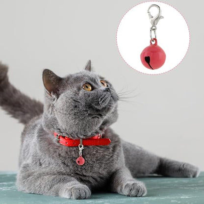 Xthrotsenk 14 Pack Bells for Cat Dog Collars Charms Colourful Pet Small Bells with Clasps Cat and Dog Round Bell Pet Collar Accessories for Collars