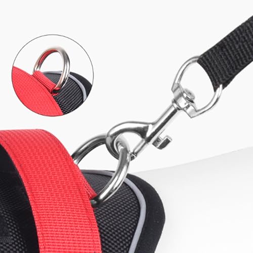 dPois Adjustable Reflective Dog Harness with Back Handle Tactical Padded Vest for Control Easy Walking Large Breed Dogs Black X-Large - color: Black, size: X-Large