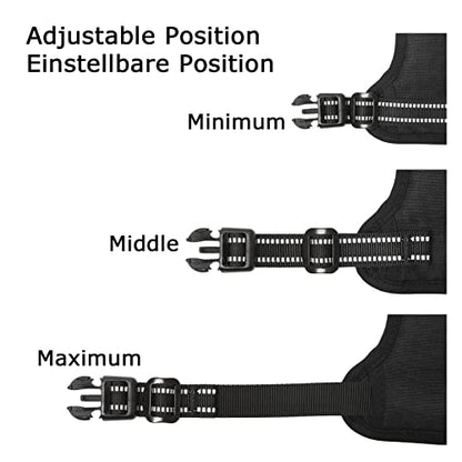 HEELE Dog Harness Dog Harness Small Dog No Pull Harness with Soft Handle Reflective Harness Adjustable, Black, S - color: Black, size: S