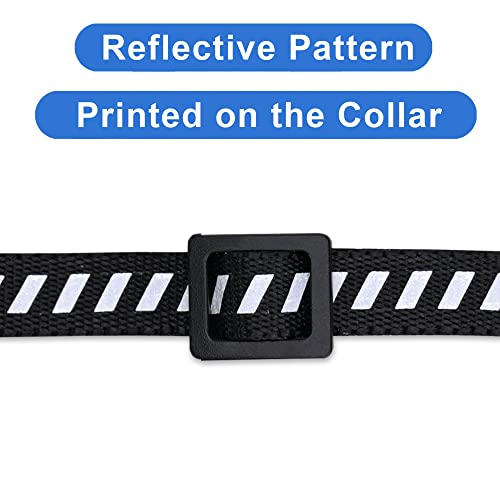 Pawtitas Personalized Black Reflective Cat Collar – Adjustable Custom Collar with Safety Buckle, Removable Bell, and Engraved Name & Phone Number for Kittens and Adult Cats - color: Personalized Black