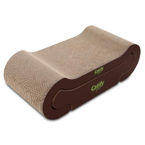 Best Pet Supplies Catify Cat Scratcher, Fun Interactive Scratchers, Posts, Poles, Claw Safe, Furniture Saver Indoor Play Support Natural Cat Behaviors Heavy Duty - Lounger I, 22.875 x 10.25" - color: Lounger I