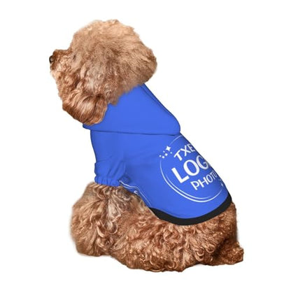 Custom Dog Hoodie Personalized Pet Pullover Hoodie Design Your Own Text Image for Small Dogs Puppy Cat Kitten Clothes Dog Shirt Customizable Customized Puppy Apparel Gifts Blue 2 Pet Hoodies - color: Blue 2, size: X-Small
