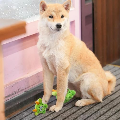 Plush Squeaky Dog Toy Ball, Dental Care, Skin-Friendly and Soft and Relieve Stress,Dog Training Interactive Pet Cute Plush Fashionable Toy Ball (Green,Small) - color: Green, size: Small