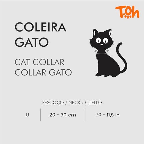Breakaway Cat Collar – Stylish & Safe Adjustable Kitten Collar Breakaway – Cute Cat Collar for Kittens & Cats – Soft Pet Collar for Girls & Boys – Cat Accessories (Eclipse) - color: Eclipse