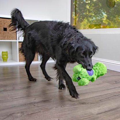 goDog Dinos T-Rex Squeaky Plush Dog Toy with Chew Guard Technology, Durable Fabric & Squeaker for Active Play, Green, Large - color: Dinos T-Rex (Green), size: Large