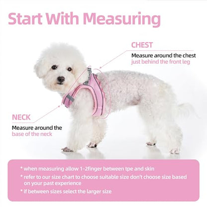 Sparkly Dog Harness Small Sized and Leash Set for Small Dogs Cats,Blue S Puppy Harness, Step in Soft Dog Reflective Vest, Breathable Mesh Pet Harness. (Blue, S) - color: Blue, size: S