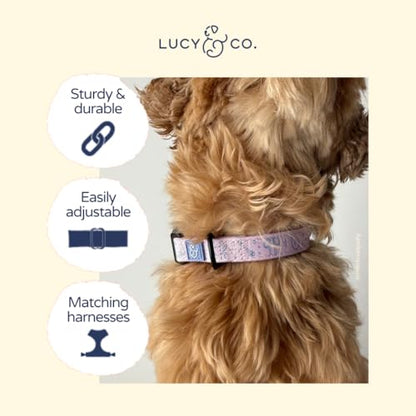 Lucy & Co. Magnificent Mermaid Pearl Dog Collar, Adjustable Durable Dog Collar with Cute Print, Small - color: Magnificent Mermaid, size: Small