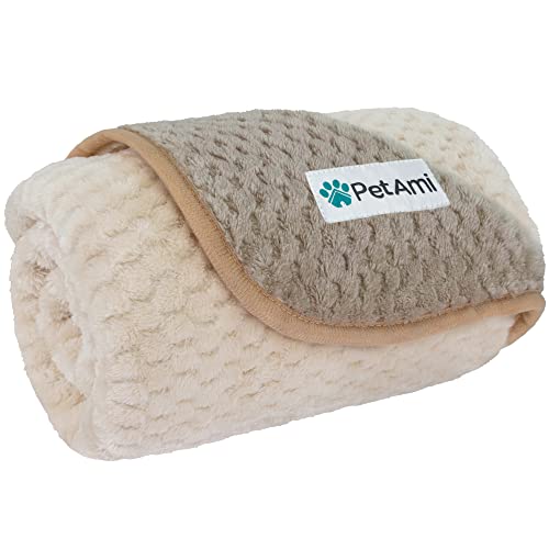 PetAmi Waterproof Dog Blanket, Leakproof Puppy Blanket for Small Medium Dog, Furniture Sofa Couch Cover Protector, Fleece Pet Throw Indoor Cat Kitten, Reversible Washable Soft Plush, 29x40 Taupe Beige - color: Taupe/Beige, size: Medium (29x40)