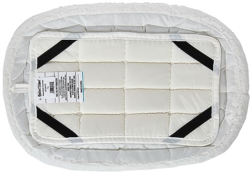 MidWest Homes for Pets Small QuietTime Double Bolster Pet Bed, White Plush 24-Inch Crate Mat with Stacked Bolsters, Machine Washable, Secure Fit with Elastic Straps - color: White Plush, size: 24-Inch
