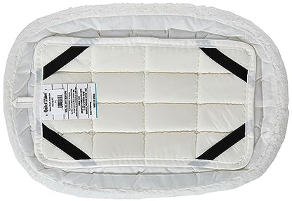 MidWest Homes for Pets Small QuietTime Double Bolster Pet Bed, White Plush 24-Inch Crate Mat with Stacked Bolsters, Machine Washable, Secure Fit with Elastic Straps - color: White Plush, size: 24-Inch