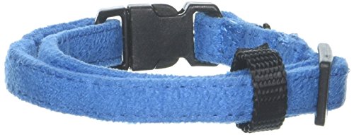 Dogline 3/8 x 7 to 11" Comfort Microfiber Soft Padded Pet Puppy Dog Collar, X-Small, Blue - color: Blue, size: W 3/8" L 7"-11"