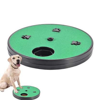 Adjustable Dog Nail Scratch Board with Treat Box 33x33x4cm Rotating Dog Nail Scratch Pad, Anti-Slip Interactive DogNail File Scratchs Pad, for Furniture Couch Floor Car Training Foraging - color: Green